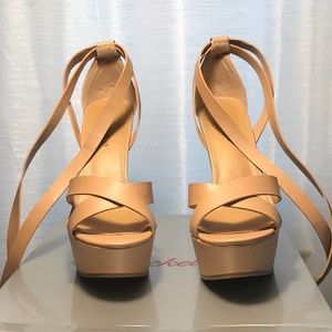 Lace up ankle wedges